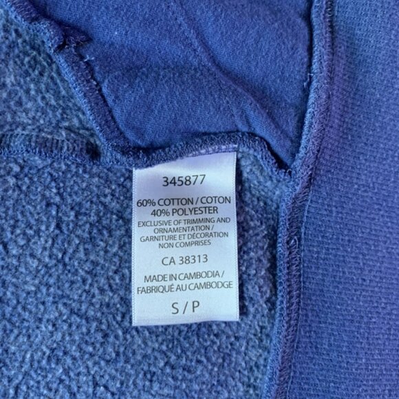 Tuff Athletics Zip-Up Blue Hoodie Size SMALL - Picture 4 of 10